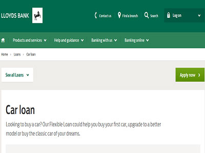 Lloyds Bank homepage