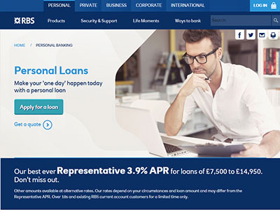 Bank of Scotland homepage