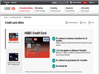 hsbc credit cards