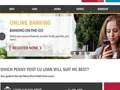 Penny Post Credit Union homepage