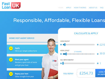 Fast Loan UK homepage