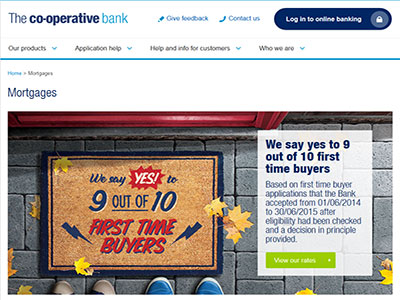 Co-Operative Bank homepage