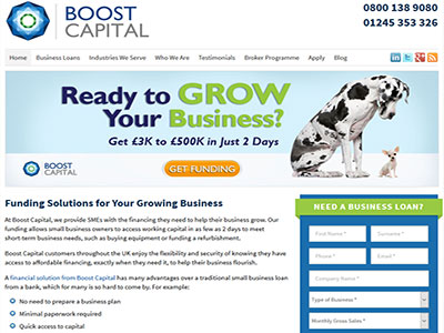 Boost Capital homepage