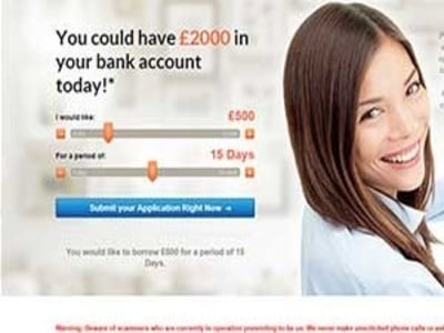 Panda Payday Loans homepage