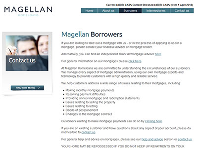Magellan Homeloans homepage