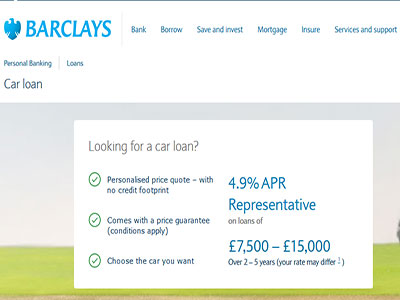 barclay auto loan calc