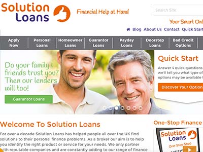 Solution Loans homepage