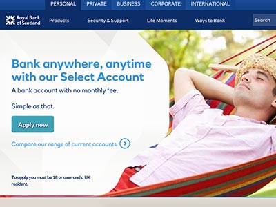 Bank of Scotland homepage