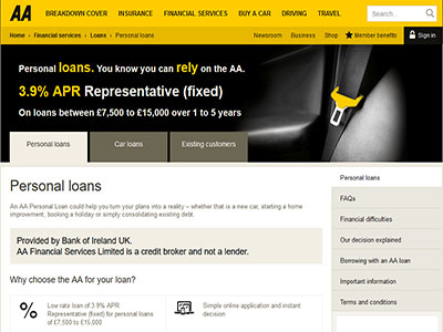 The AA homepage