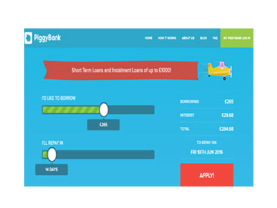 PiggyBank homepage