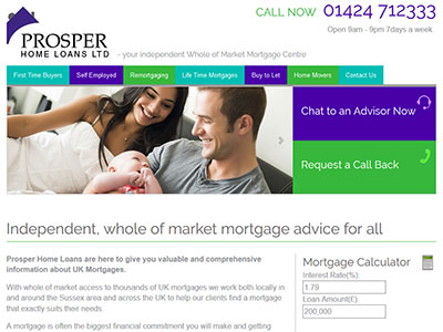 Prosper Home Loans homepage