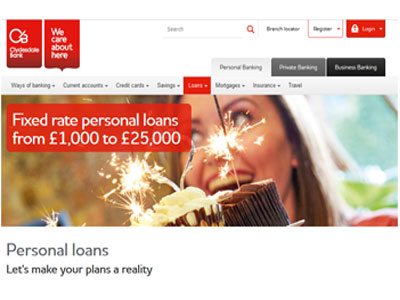 Clydesdale Bank homepage
