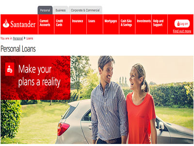 Santander homepage