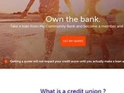 My Community Bank homepage