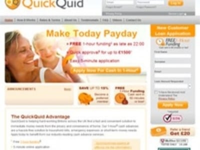 QuickQuid homepage