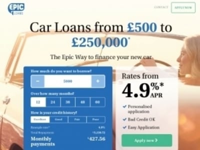 Epic Loans homepage