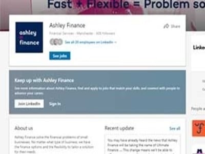 Ashley Finance homepage