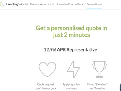 Lending Works homepage