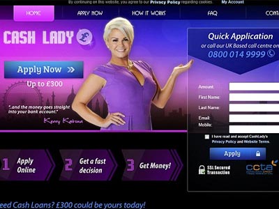 Cash Lady homepage