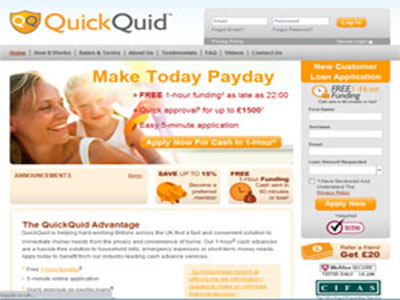 Quick Quid homepage