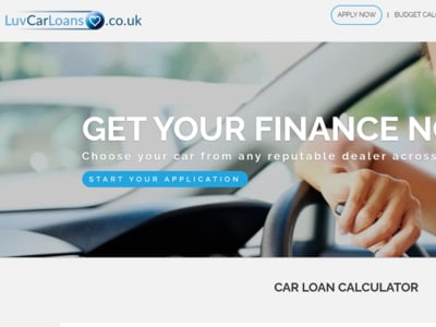 Luv Car Loans homepage
